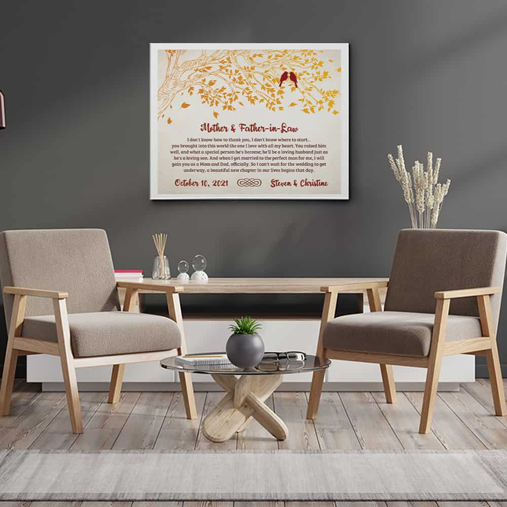 Groom’s Parents Custom Canvas Print