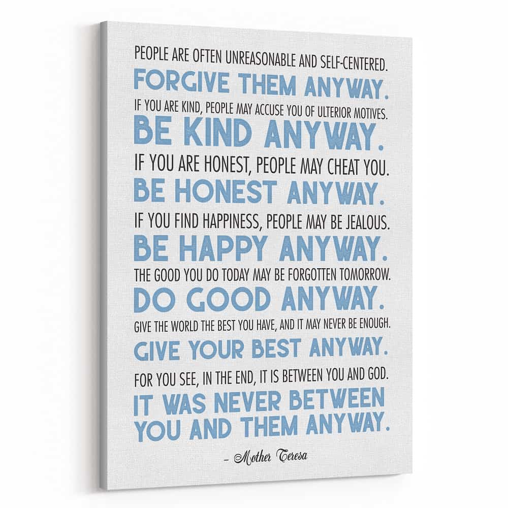 Mother Teresa Quote Canvas Print