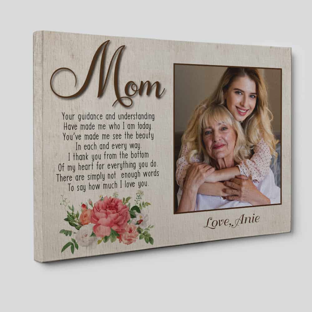 Mom Custom Photo and Poem Canvas Print