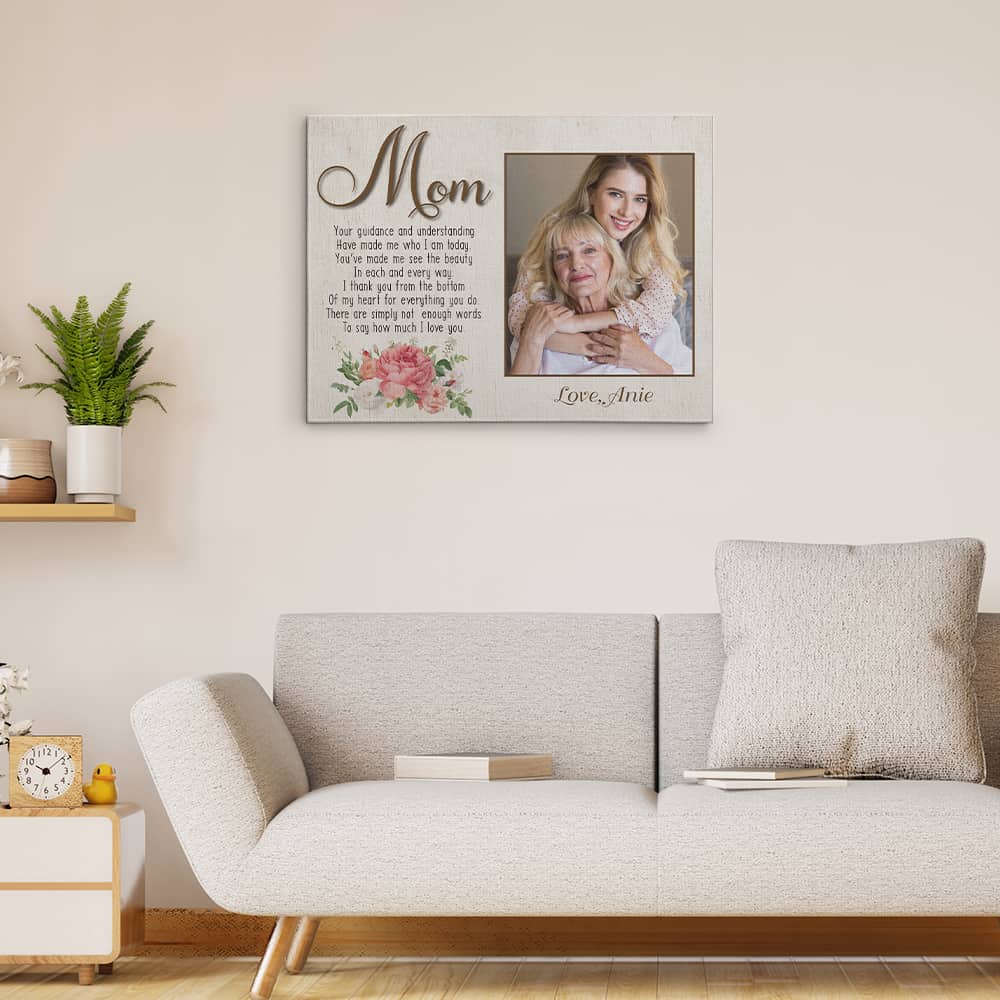 Mom Custom Photo and Poem Canvas Print
