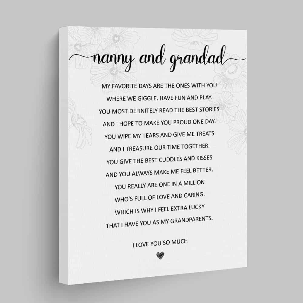 nana and grandpa gifts