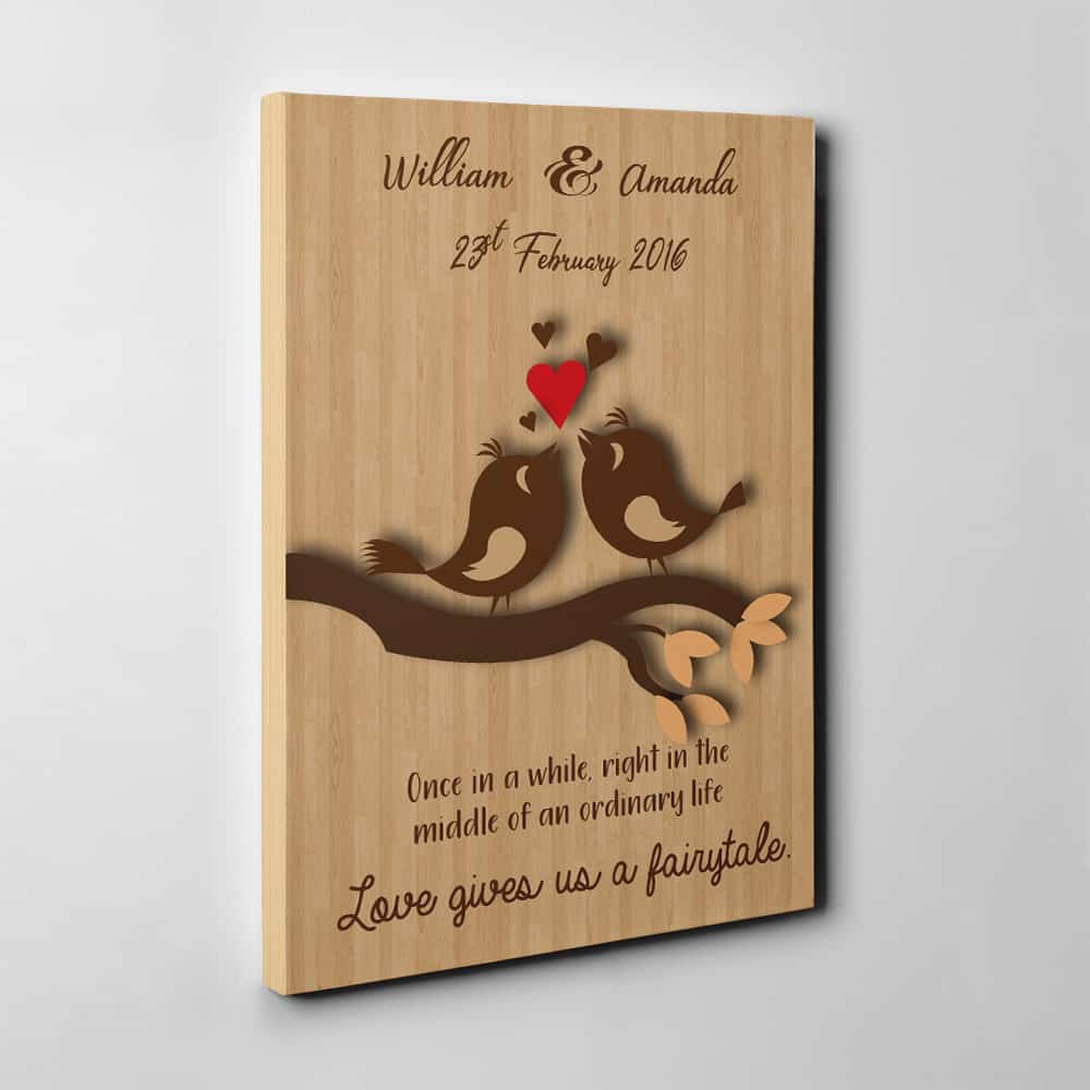 Once In A While, Right In The Middle Of An Ordinary Life Love Gives Us A Fairytale Custom Canvas Print Side
