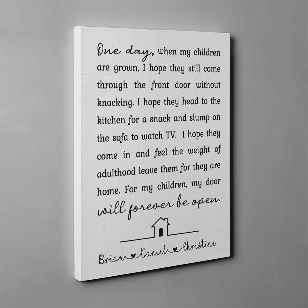 One Day When My Children Are Grown...Custom Canvas Print
