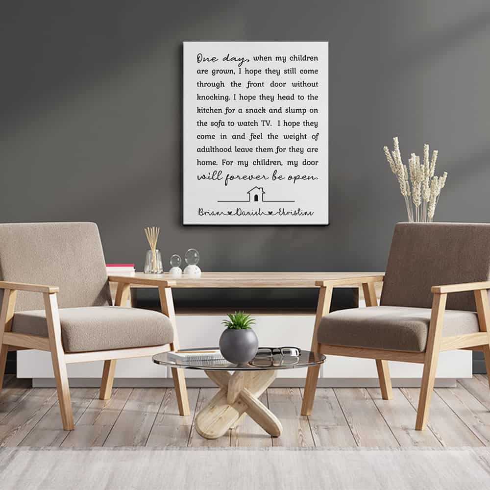 One Day When My Children Are Grown...Custom Canvas Print