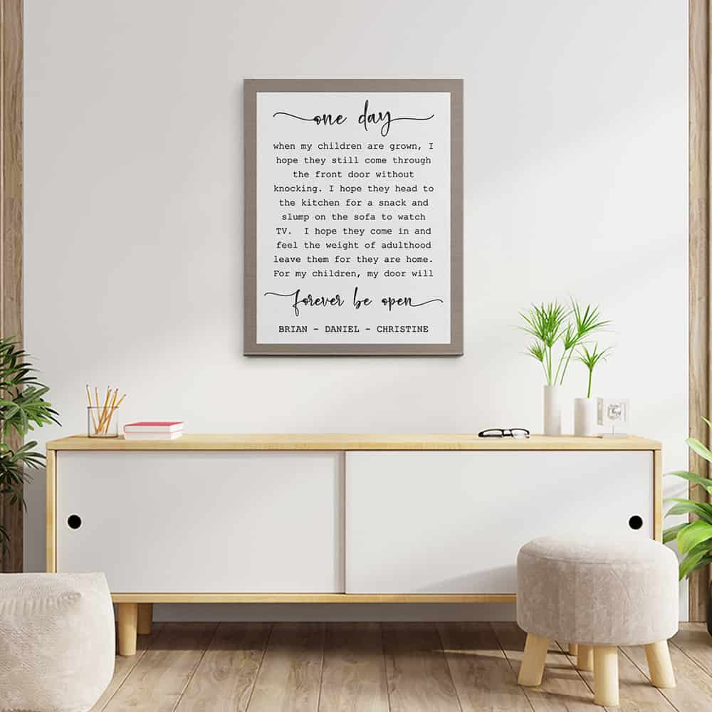 One Day When My Children Are Grown...Custom Canvas Print