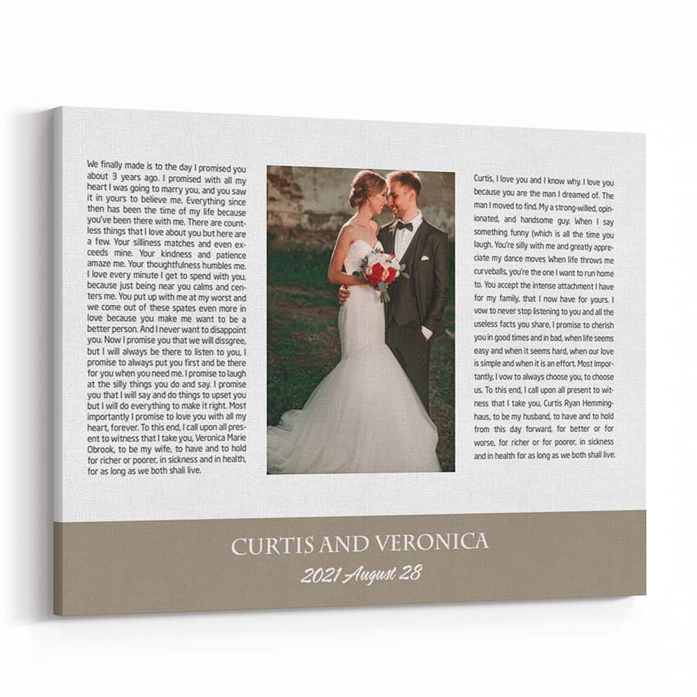 Our Vows Custom Canvas Print