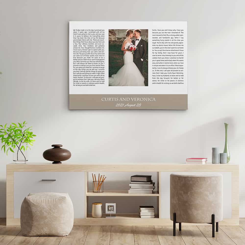 Our Vows Custom Canvas Print