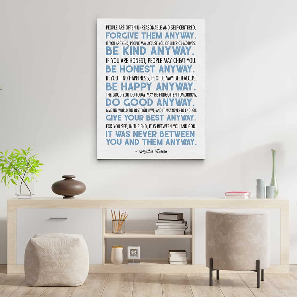 Mother Teresa Quote Canvas Print