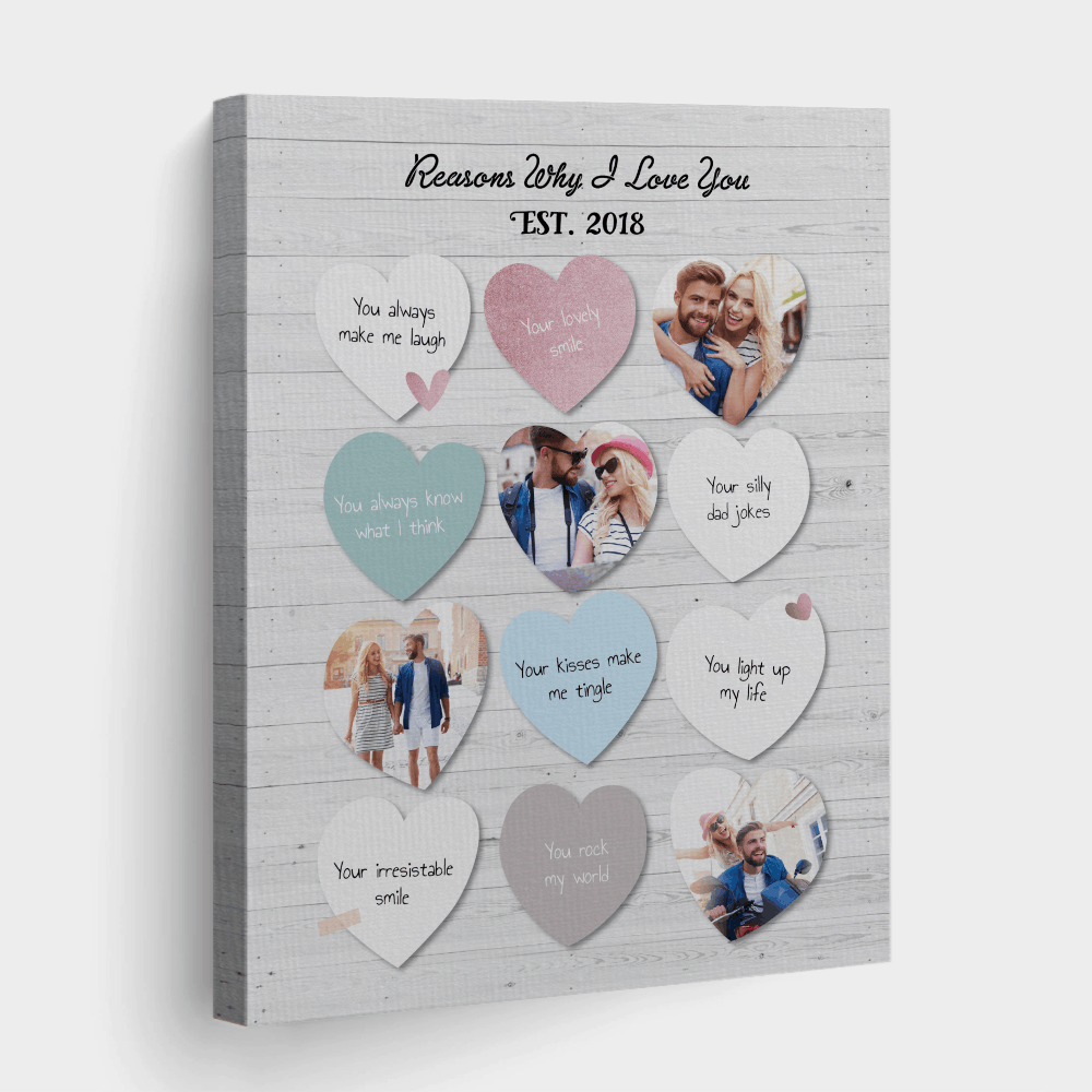 Reasons Why I Love You Custom Photo Canvas Print