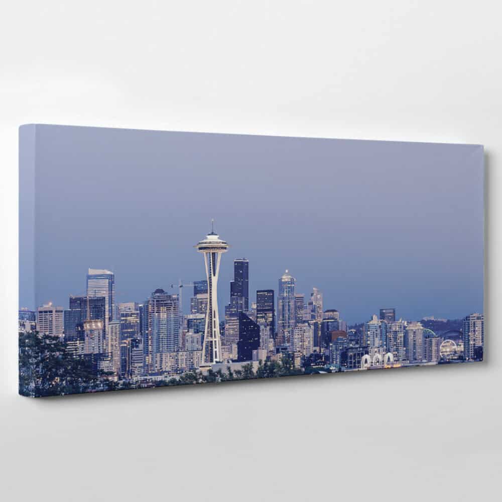 Seattle, Washington Skyline Canvas Wall Art – Collection B