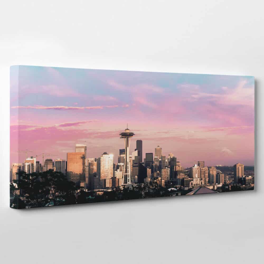 Seattle, Washington Skyline Canvas Wall Art – Collection C
