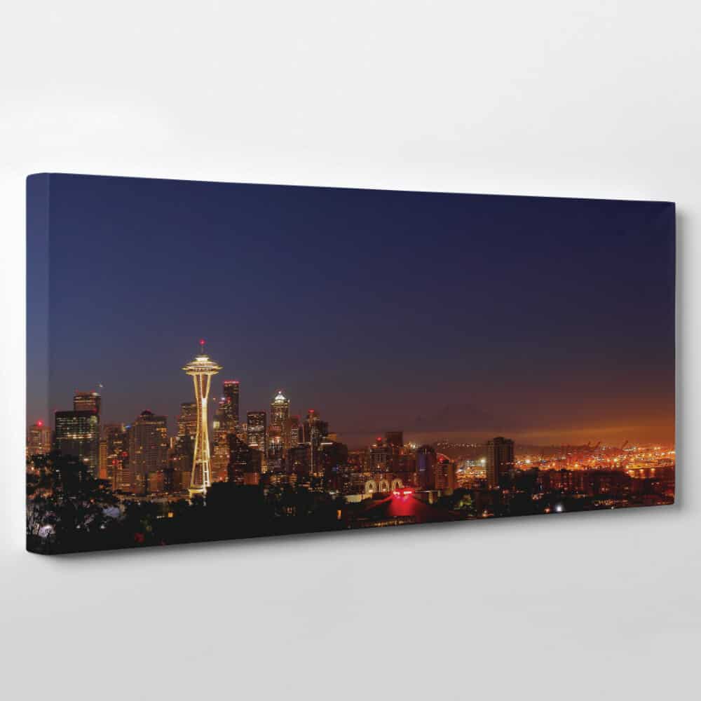 Seattle, Washington Skyline Canvas Wall Art – Collection C