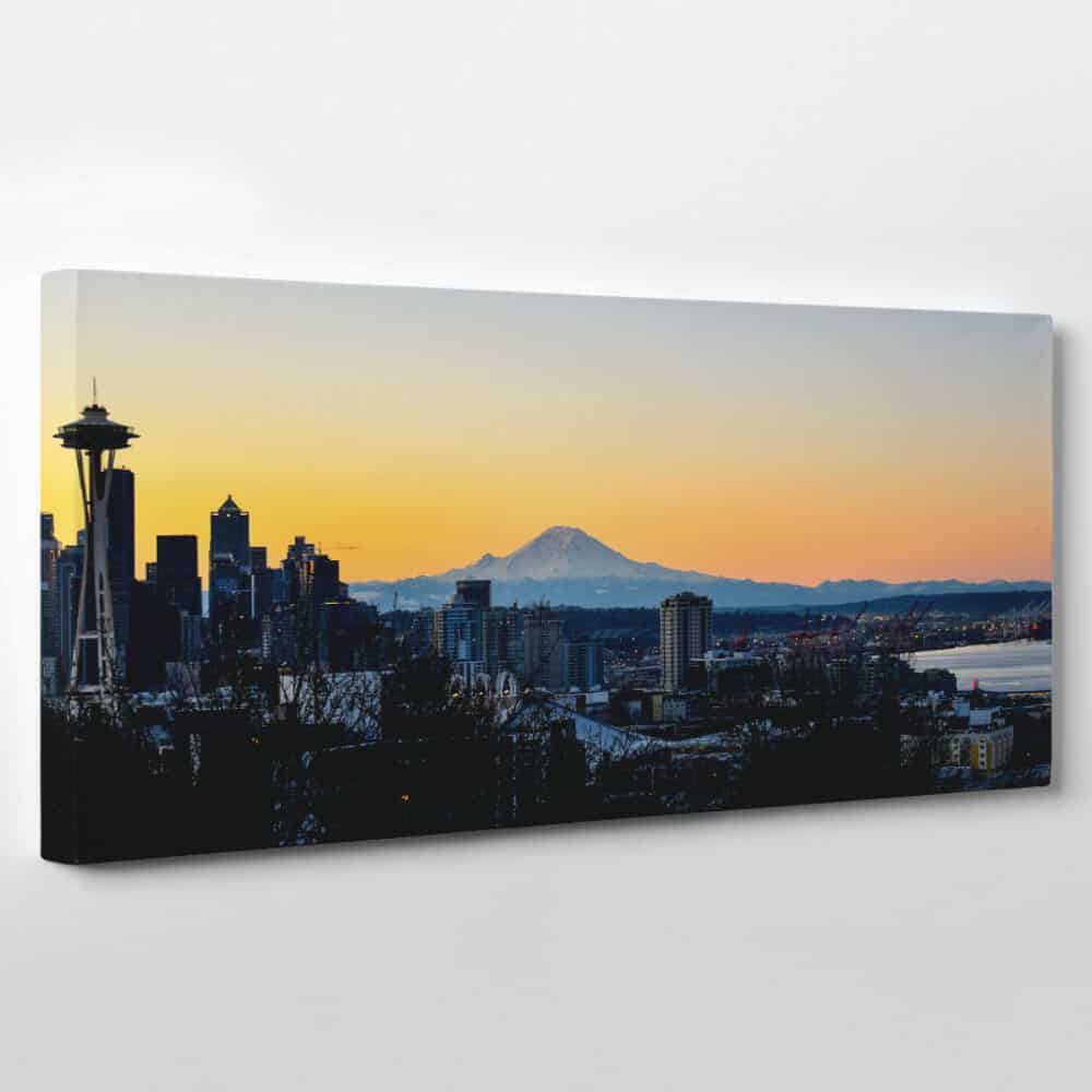 Seattle, Washington Skyline Canvas Wall Art – Collection C