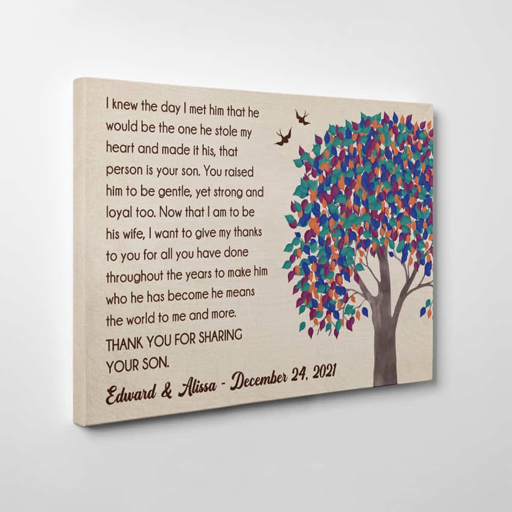 Mother Of The Groom Gift Personalized Canvas Print