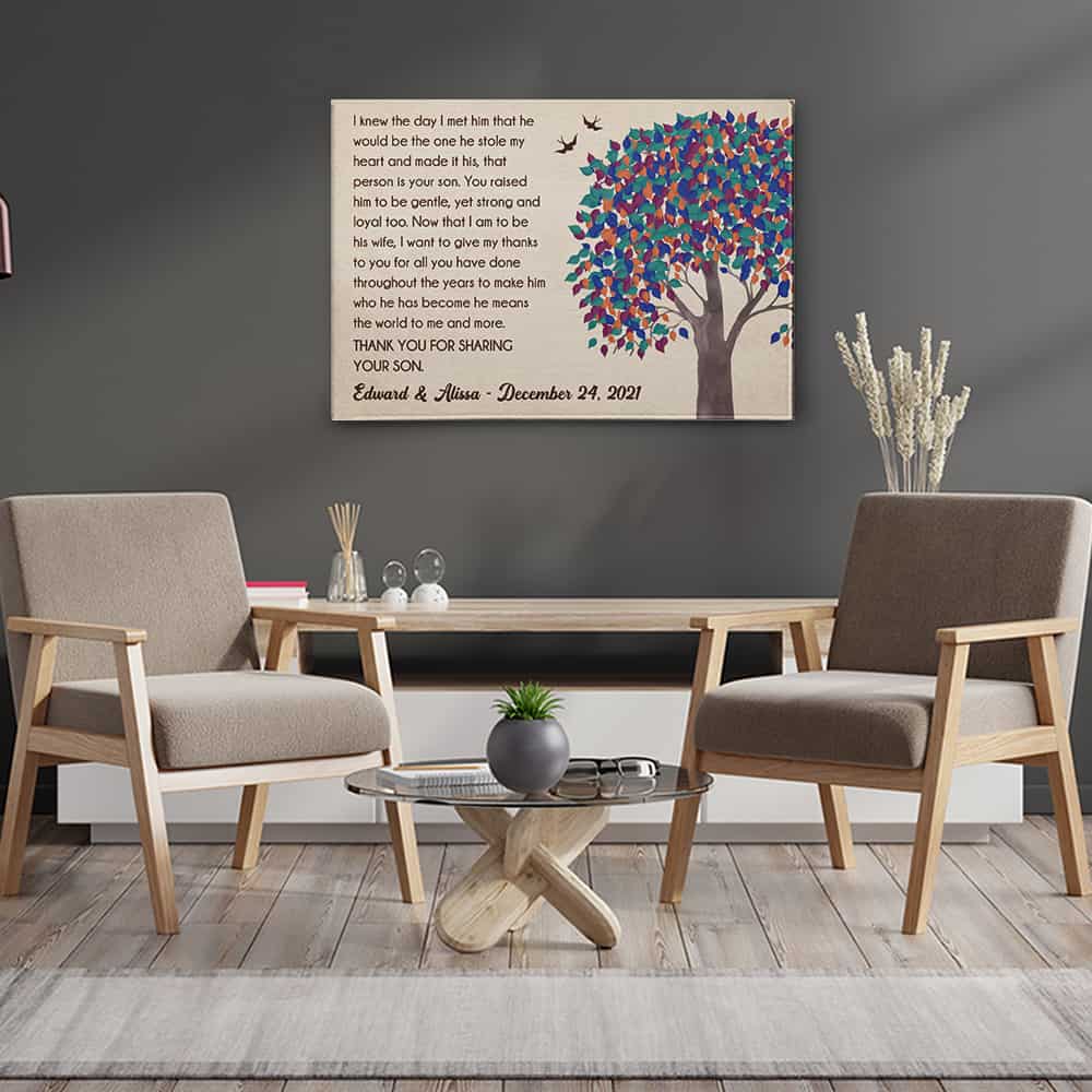 Mother Of The Groom Gift Personalized Canvas Print