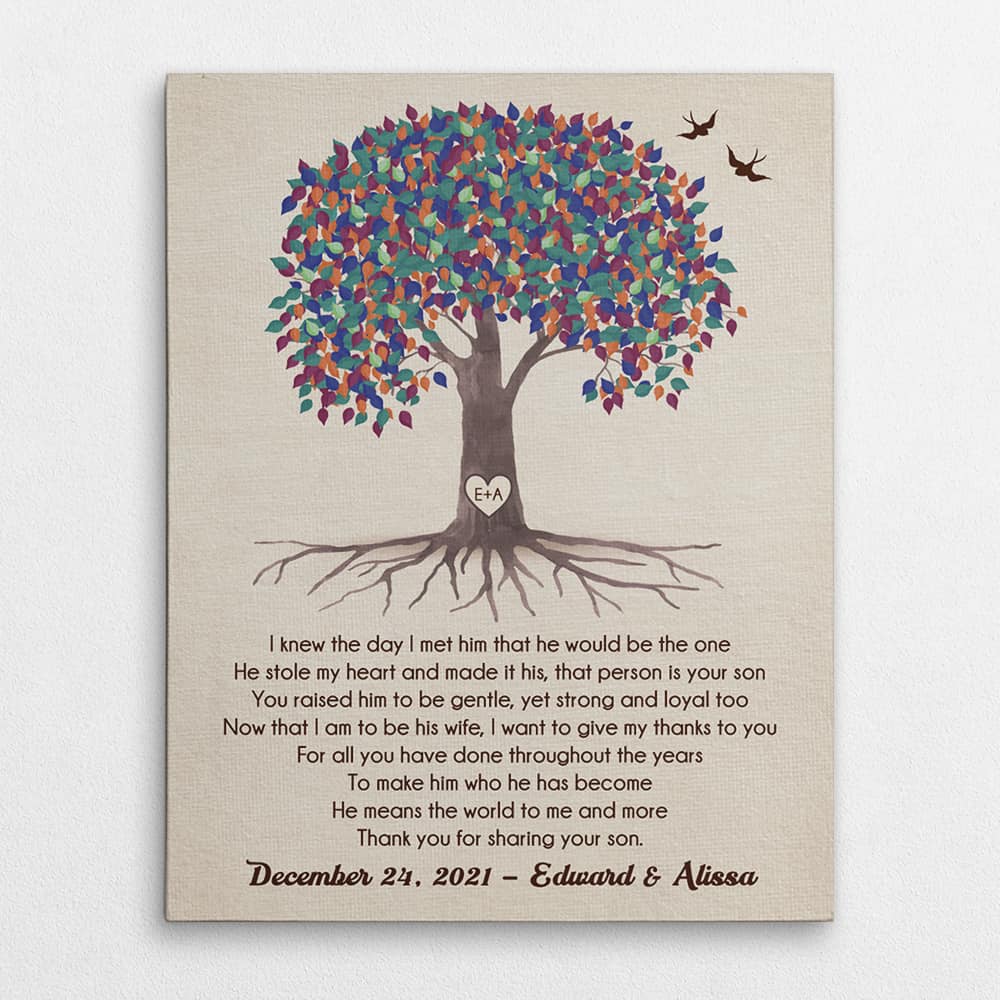 Mother Of The Groom Gift Personalized Canvas Print