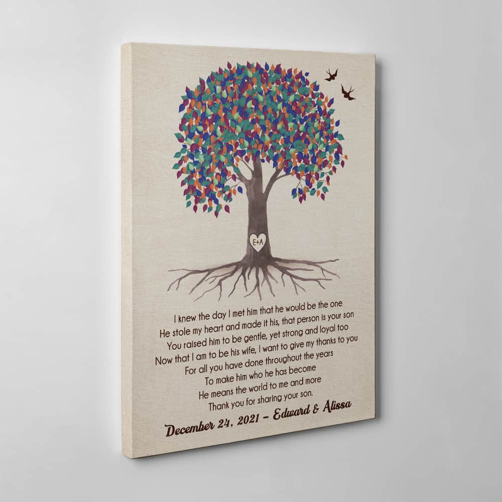 Mother Of The Groom Gift Personalized Canvas Print