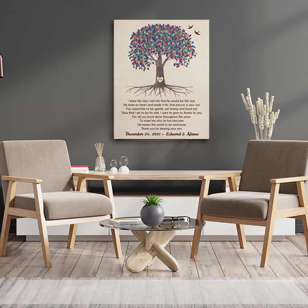 Mother Of The Groom Gift Personalized Canvas Print