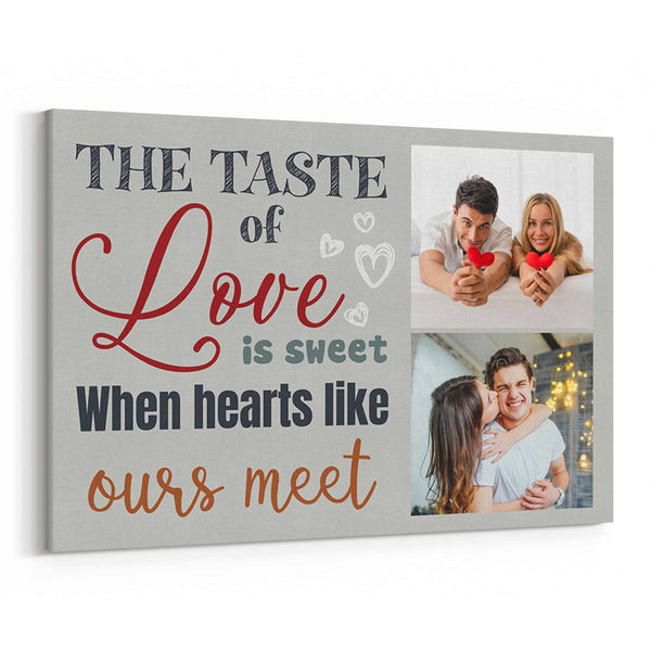The Taste Of Love Is Sweet Custom Photo Canvas Print