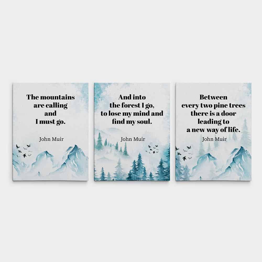 The Mountains Are Calling And I Must Go - Split Canvas Print