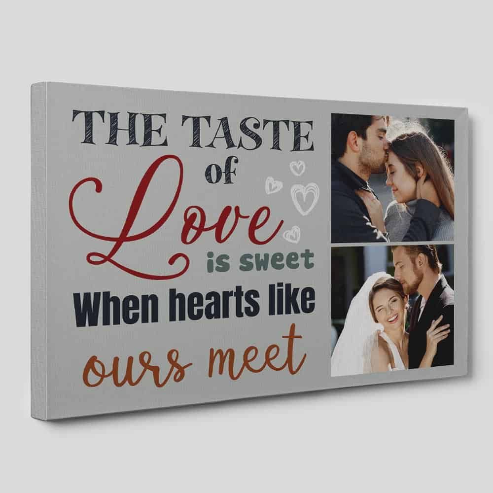 The Taste Of Love Is Sweet Custom Photo Canvas Print
