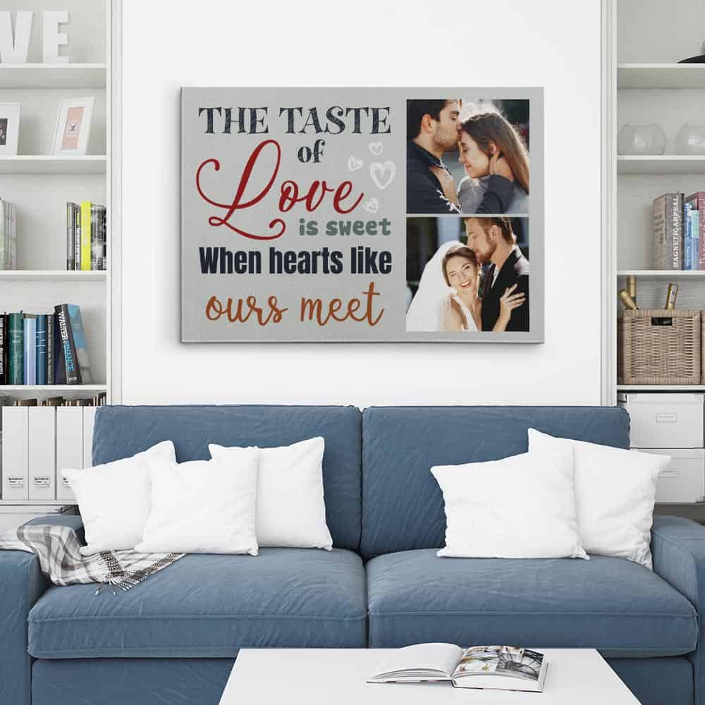 The Taste Of Love Is Sweet Custom Photo Canvas Print