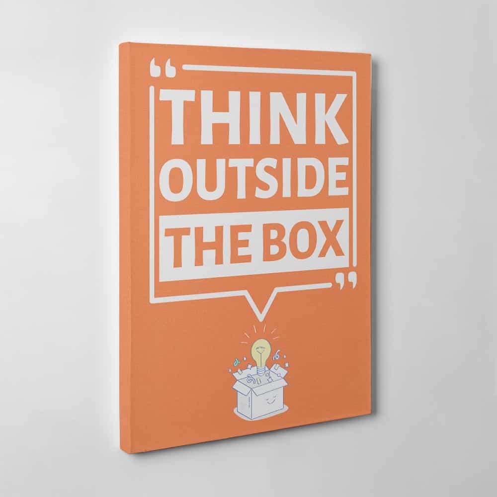 Think Outside The Box - Canvas Print
