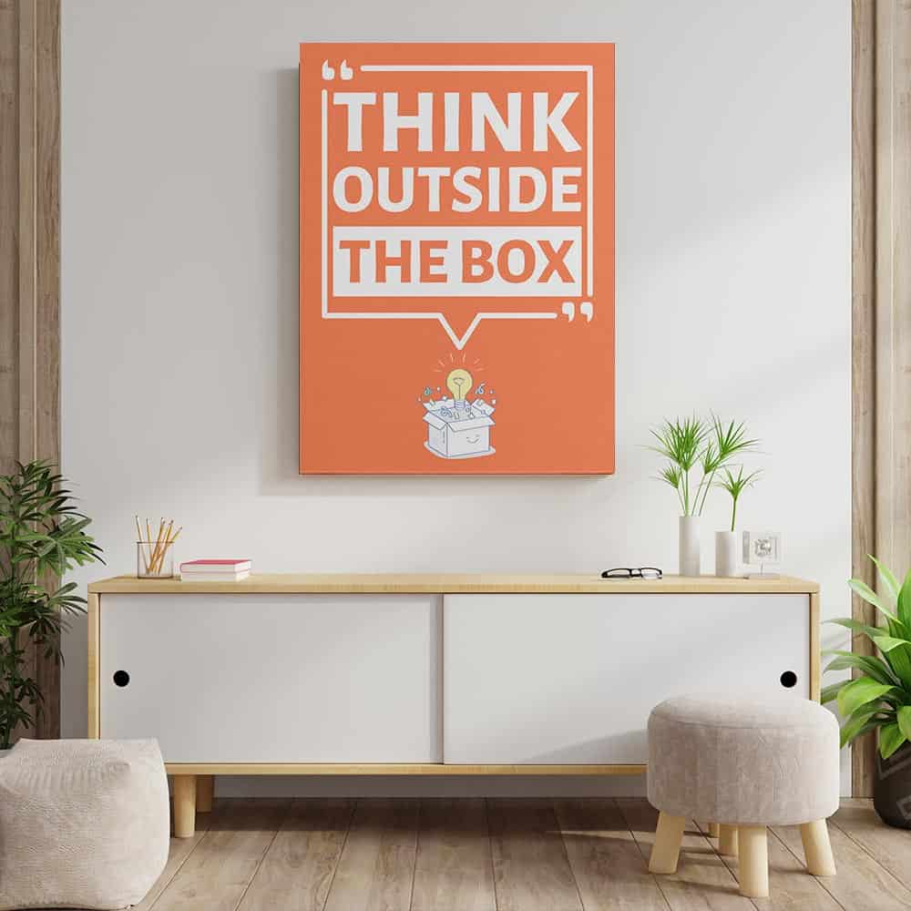Think Outside The Box - Canvas Print