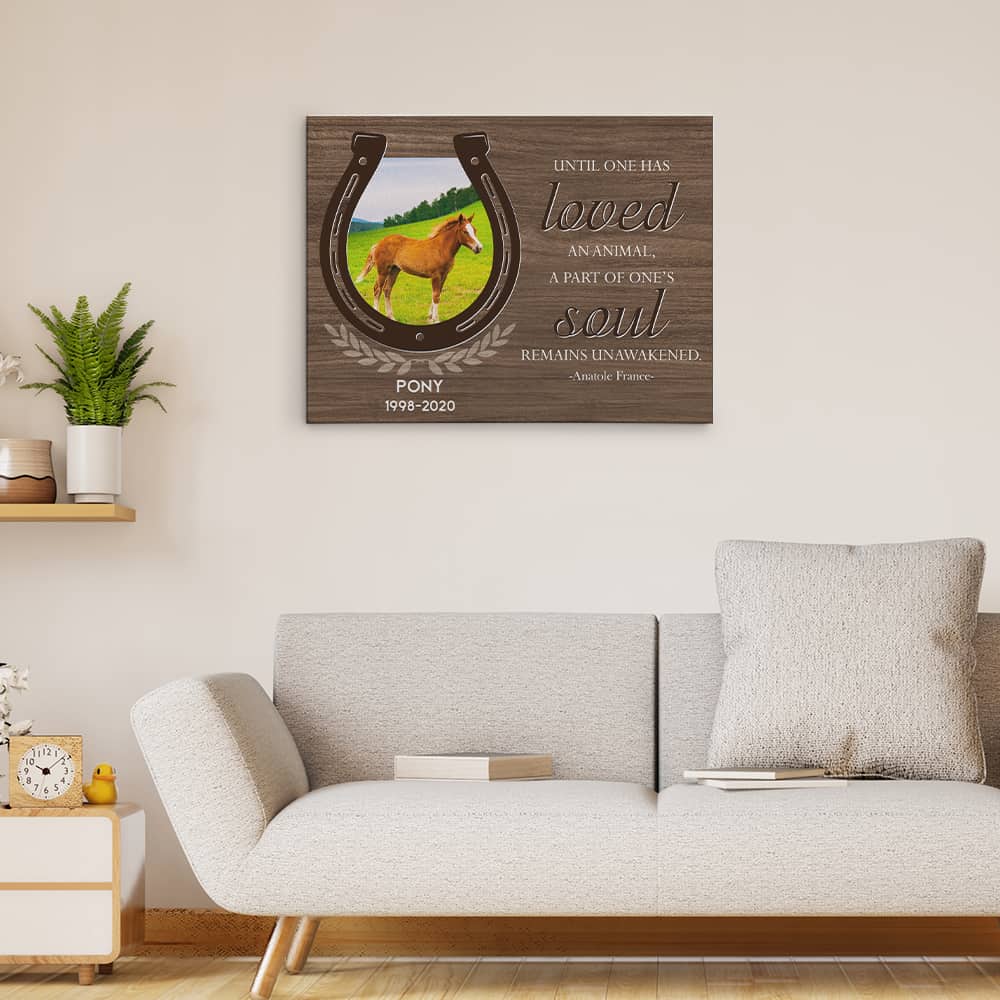 “Until One Has Loved An Animal” Horse Memorial Canvas Print