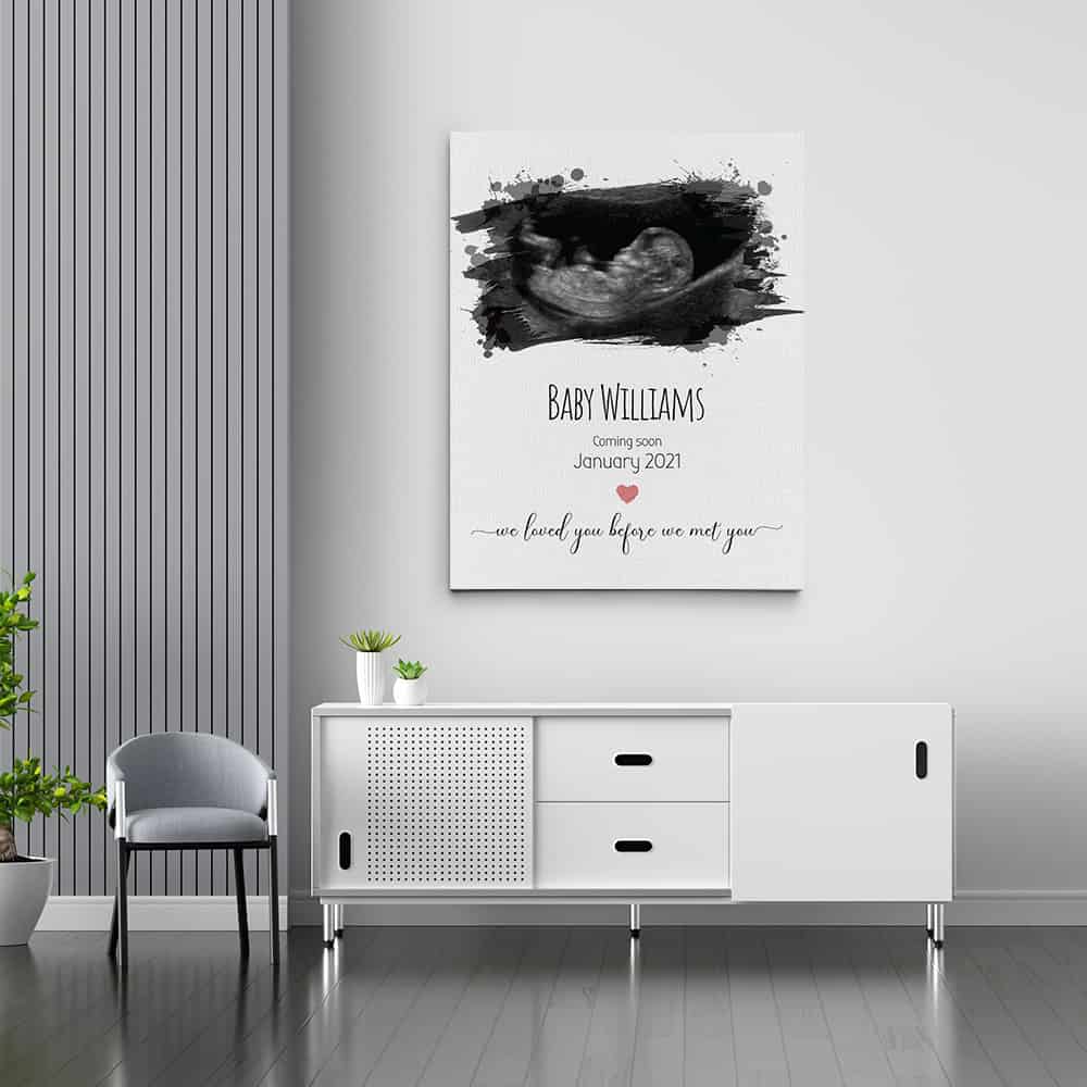 We Loved You Before We Met You Photo Baby Canvas Print