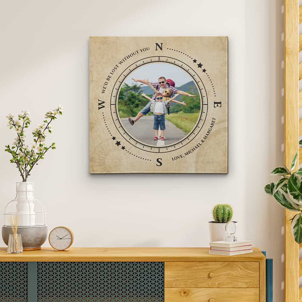 We’d Be Lost Without You Custom Photo Canvas Print