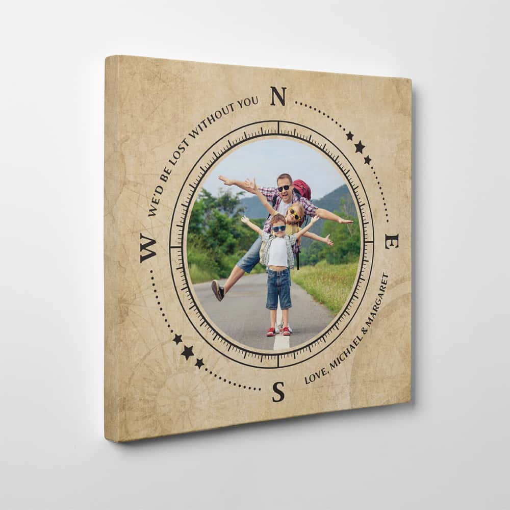 We’d Be Lost Without You Custom Photo Canvas Print