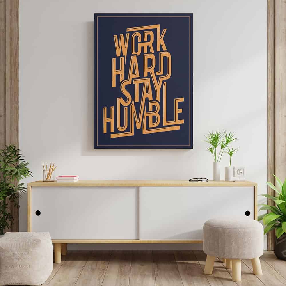 Work Hard Stay Humble Canvas Print