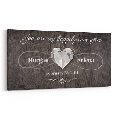 10-Year Anniversary ‘Happily Ever After’ Photo Collage Canvas