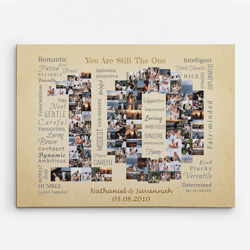 You Are Still The One 10 Years Photo Collage Canvas Print
