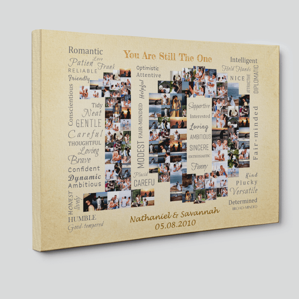 10 Year ‘You Are Still The One’ Photo Collage Canvas – 107 Pictures