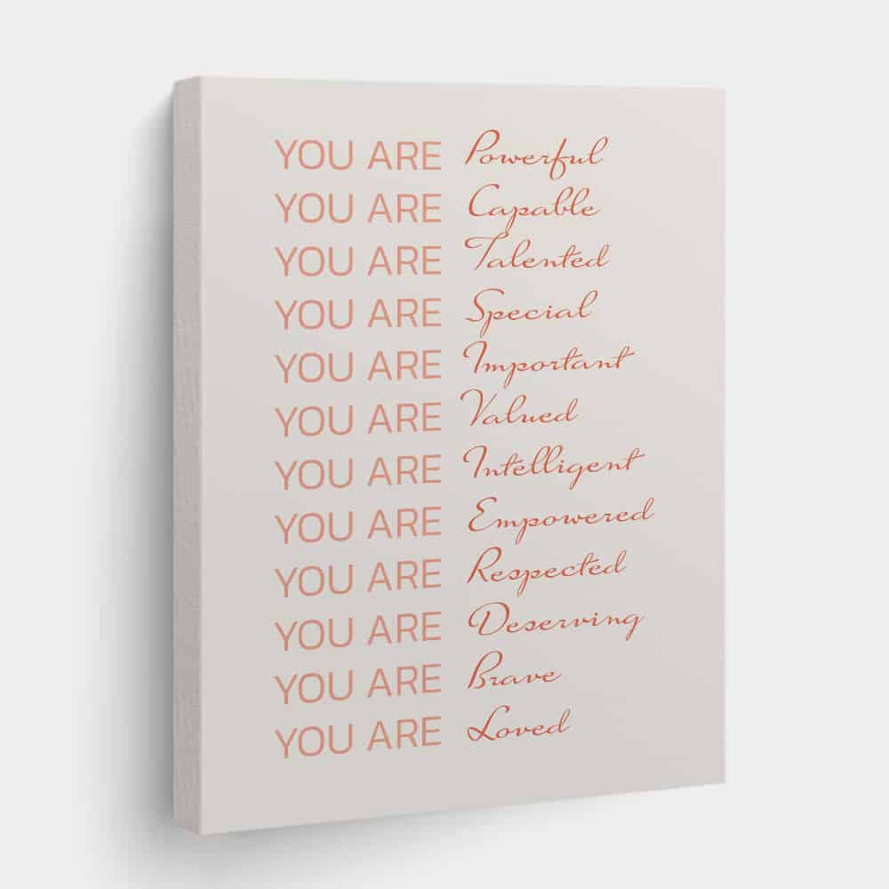 Empowered Women Poster You Are Fabulous Canvas Print