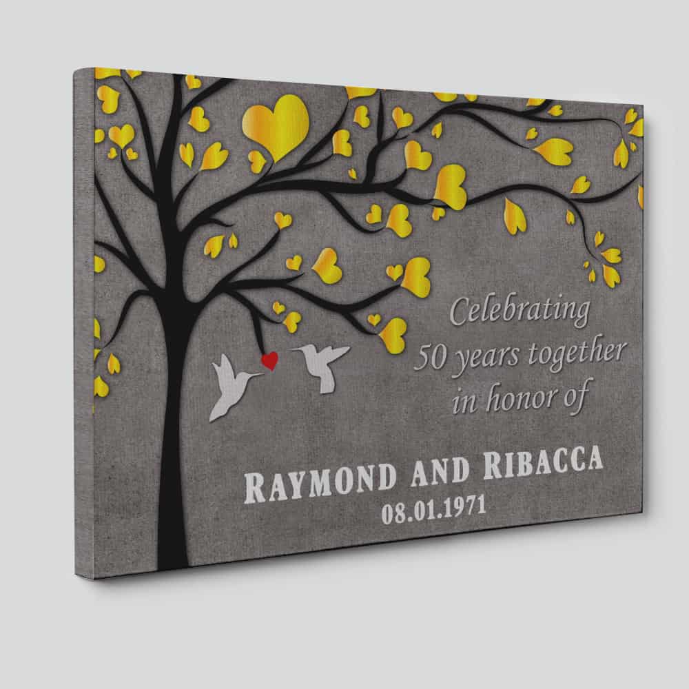Celebrating 50 Years Together In Honor Custom Canvas Print