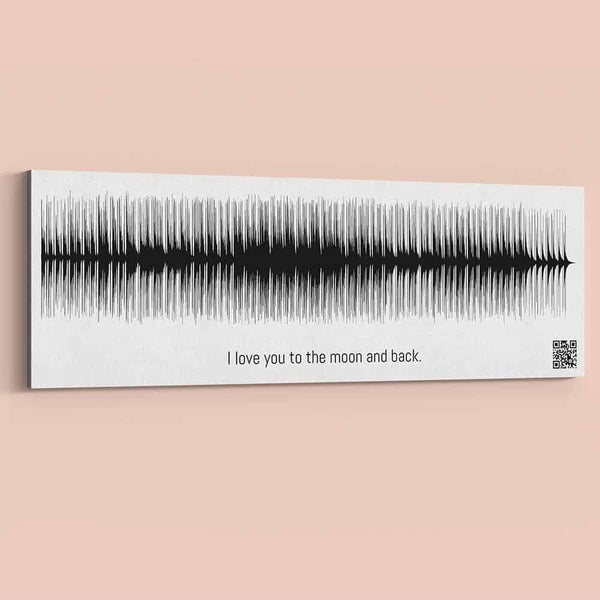 Custom Sound Wave Art on Canvas with QR Code