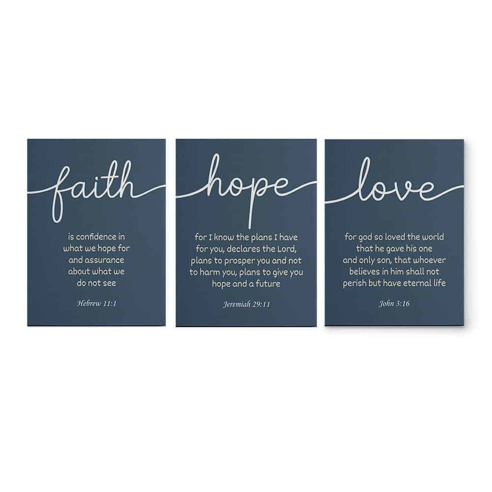 Faith Hope Love Split Canvas Print