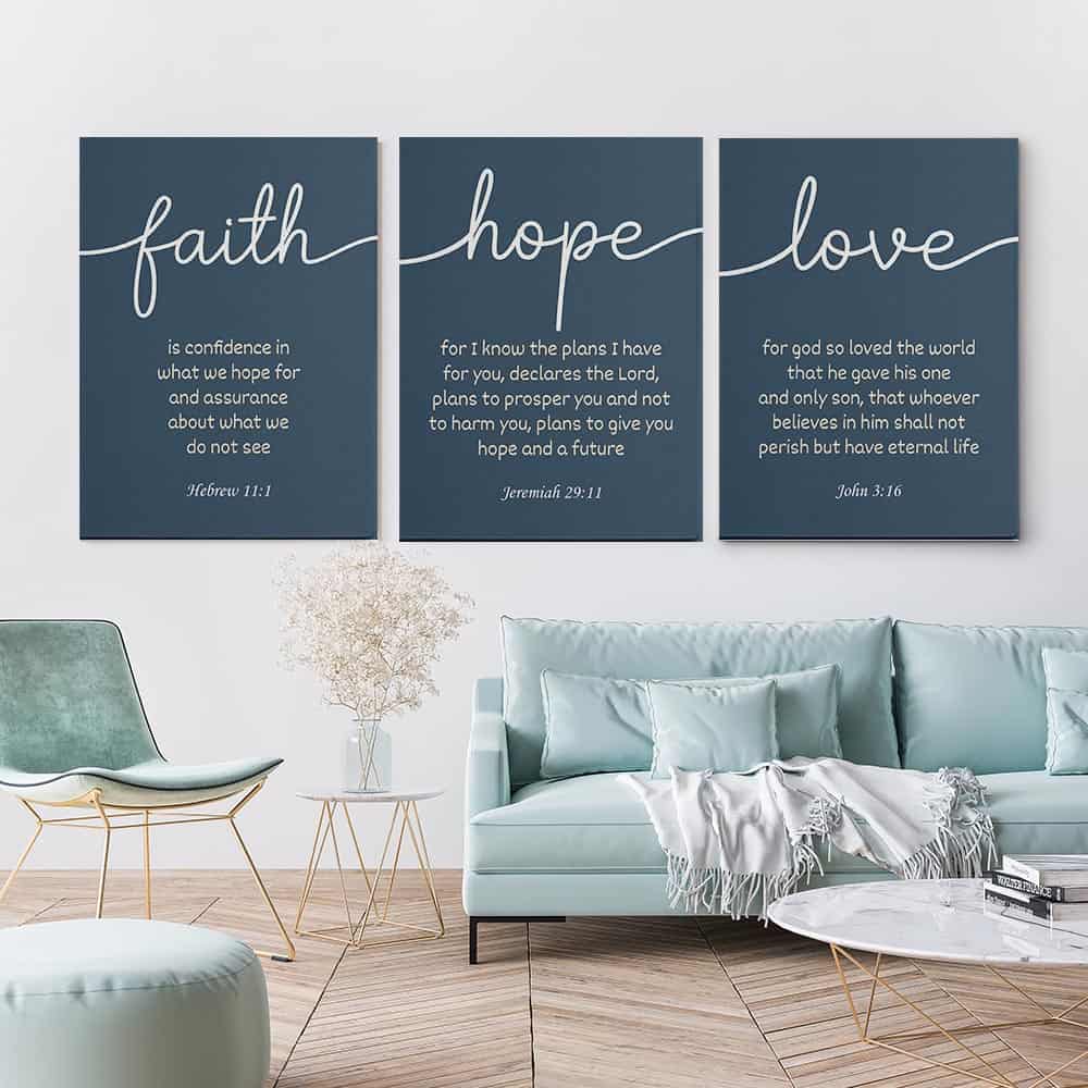 Faith Hope Love Split Canvas Print