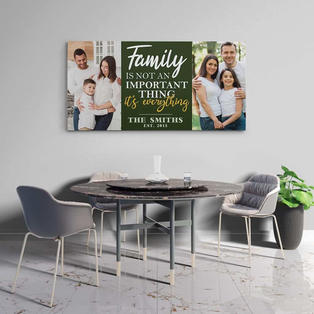Family Is Not An Important Thing It's Everything Custom Photo Canvas Print