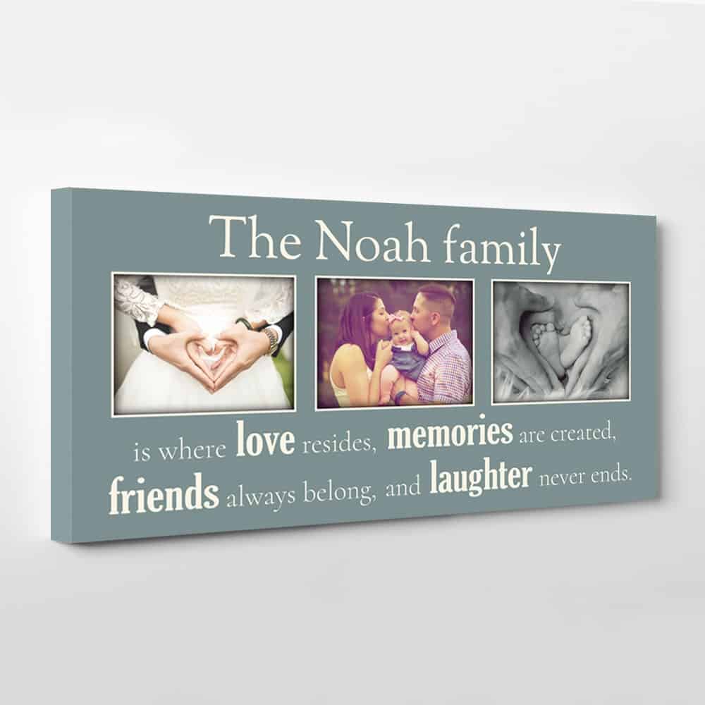 Family Is Where Love Resides Custom Photo Canvas