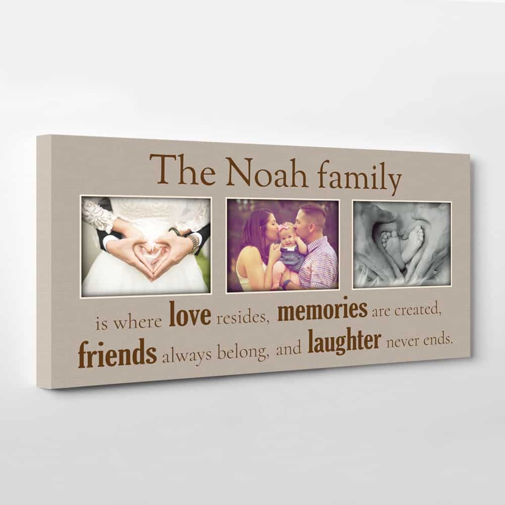 Family Is Where Love Resides Custom Photo Canvas
