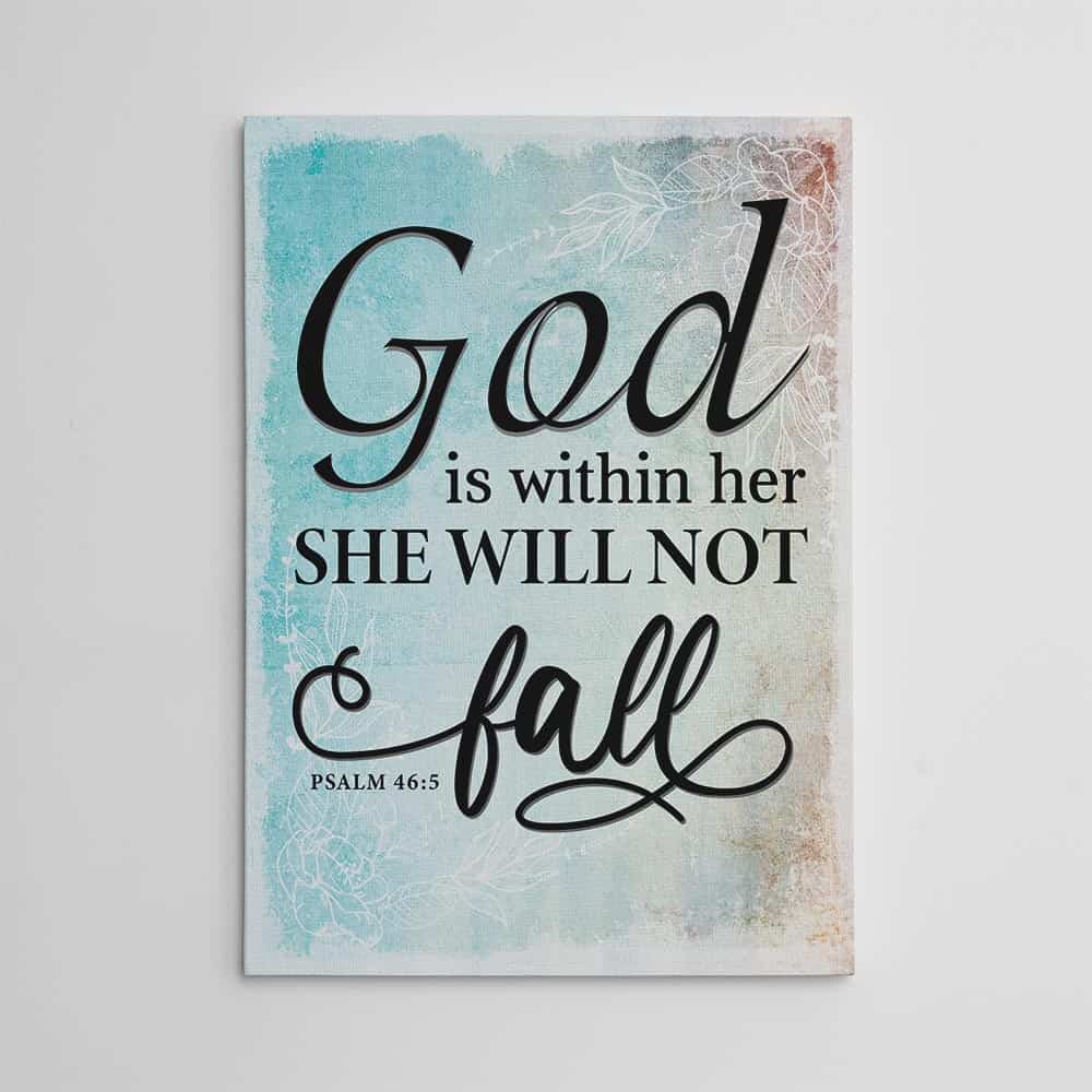 God Is Within Her She Will Not Fall Canvas Print