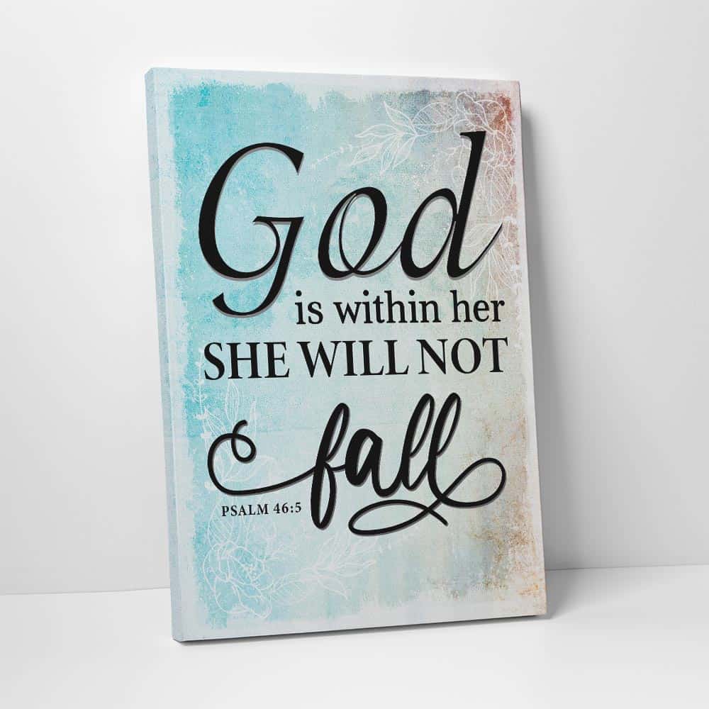 God Is Within Her She Will Not Fall Canvas Print