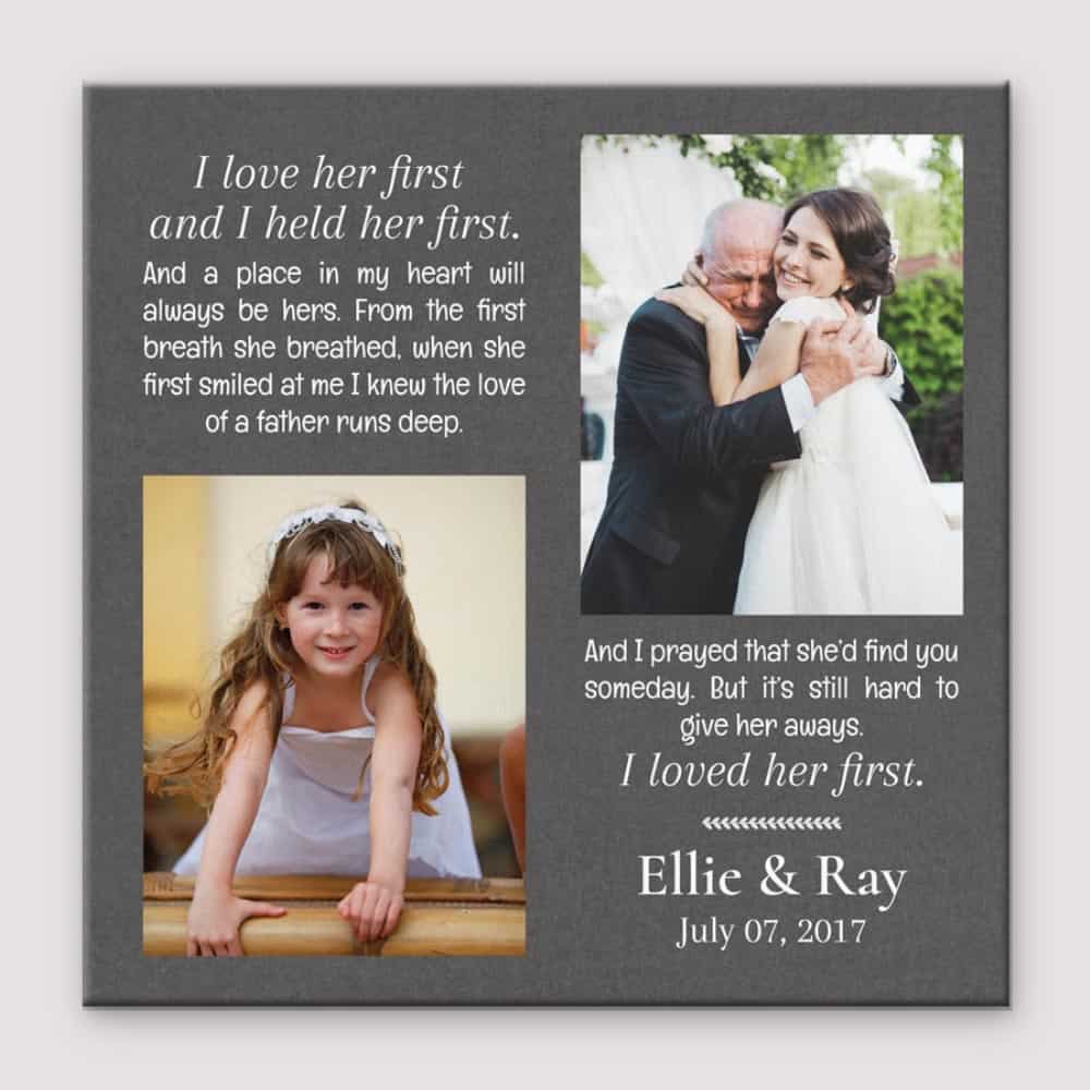 I Loved Her First Custom Photo Canvas