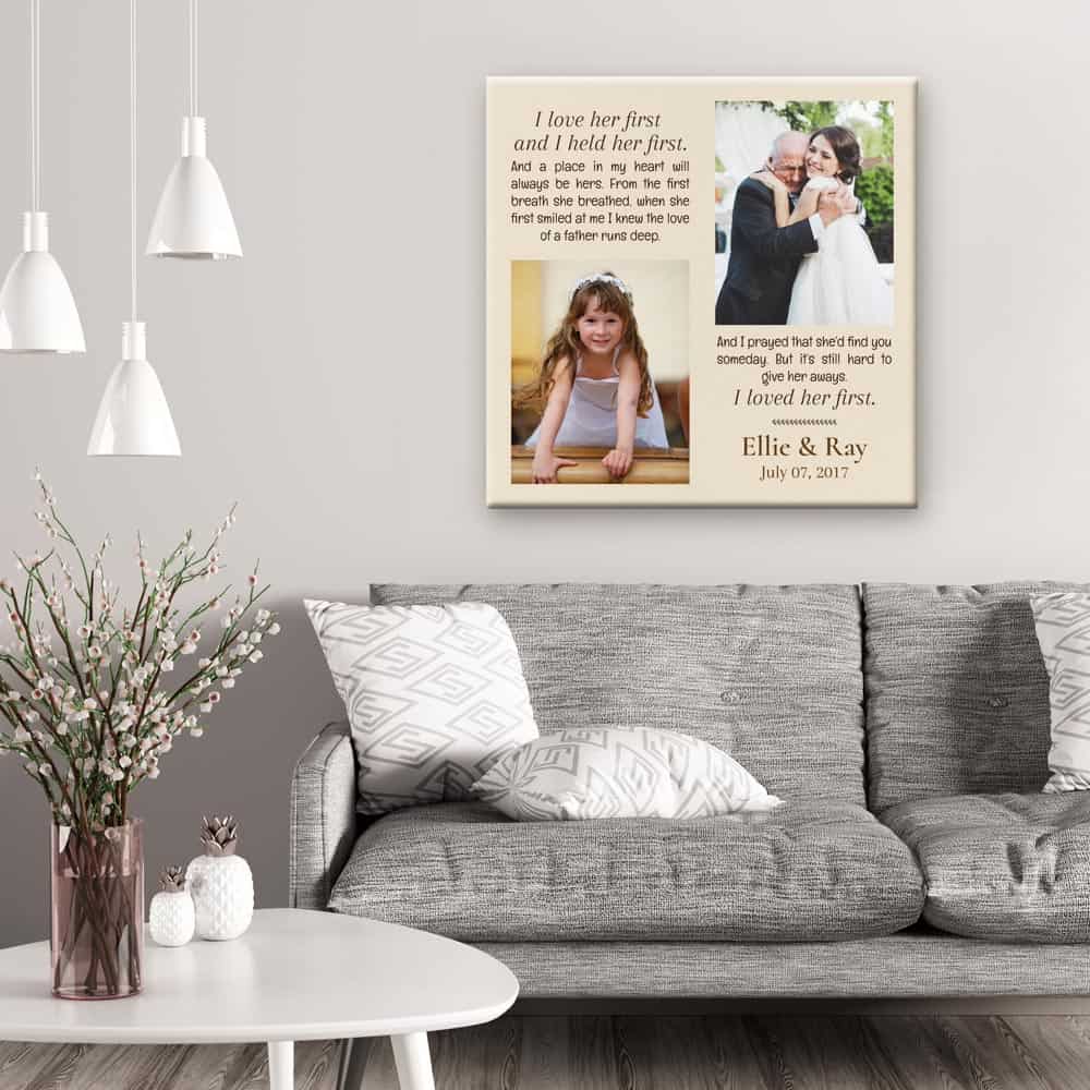 I Loved Her First Custom Photo Canvas