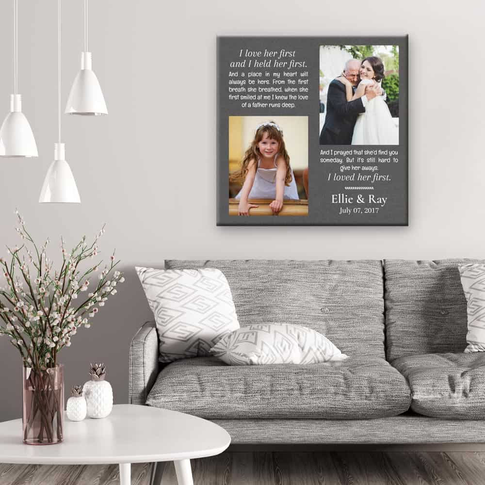 I Loved Her First Custom Photo Canvas