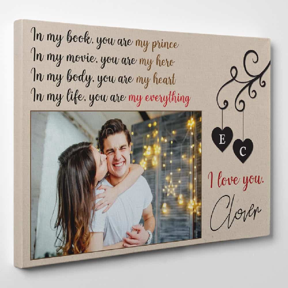 In My Book You Are My Prince Custom Photo Canvas Print